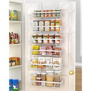 NEW Hanging Can Kitchen Basket Organization, Wall Spice Rack Behind Cabinet Door